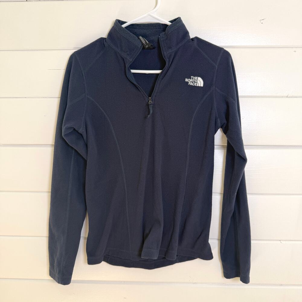 The North Face 1/4 Zip Sweater Womens XS Navy Blue Fleece‎ Outdoor